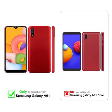 Samsung Galaxy A01 lommebokdeksel etui (sølv)