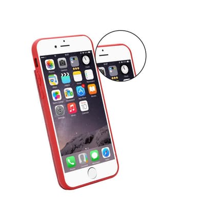 iPhone 6 / 6S Deksel Kunstskinn (rød)