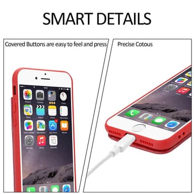 iPhone 6 / 6S Deksel Kunstskinn (rød)