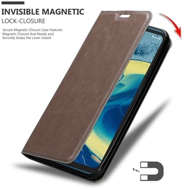 Nokia XR20 lommebokdeksel case (brun)