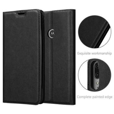 Motorola MOTO E6 PLUS lommebokdeksel case (svart)