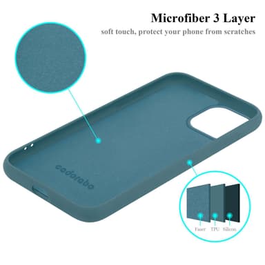iPhone 15 silikondeksel case (Grønn)