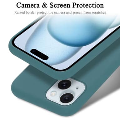 iPhone 15 silikondeksel case (Grønn)