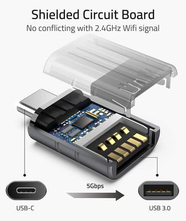 USB-adapter USB til USB C-adapteromformer