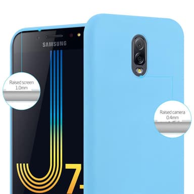 Deksel Samsung Galaxy J7 PLUS / C8 Silikon cover (blå)