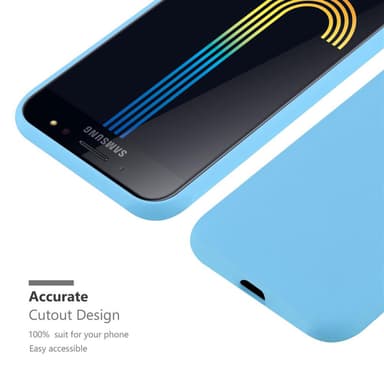 Deksel Samsung Galaxy J7 PLUS / C8 Silikon cover (blå)