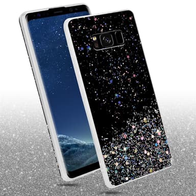 Samsung Galaxy S8 PLUS Silikondeksel Glitter (svart)
