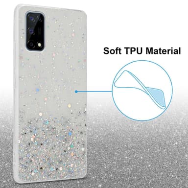 Realme 7 4G Silikondeksel Glitter (Gjennomsiktig)