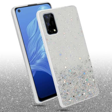 Realme 7 4G Silikondeksel Glitter (Gjennomsiktig)