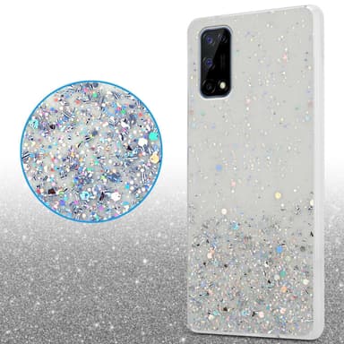 Realme 7 4G Silikondeksel Glitter (Gjennomsiktig)