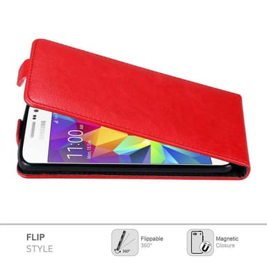 Samsung Galaxy GRAND PRIME deksel flip cover (rød)