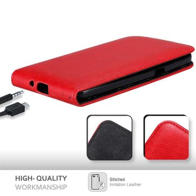 Samsung Galaxy GRAND PRIME deksel flip cover (rød)
