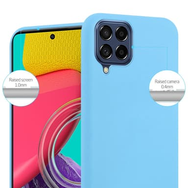 Deksel Samsung Galaxy M53 5G Silikon cover (blå)