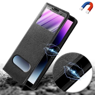 Huawei MATE 10 LITE lommebokdeksel cover (svart)