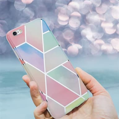 iPhone 6 / 6S lommebokdeksel etui (rosa)
