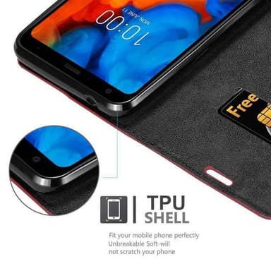 LG Q STYLUS lommebokdeksel case (rød)
