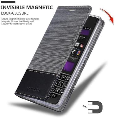 Blackberry Q10 lommebokdeksel etui (grå)