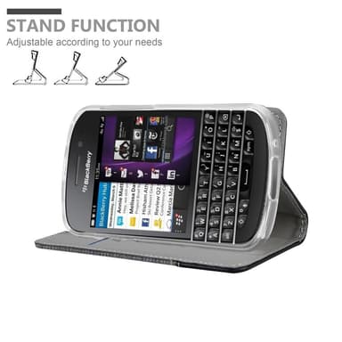 Blackberry Q10 lommebokdeksel etui (grå)