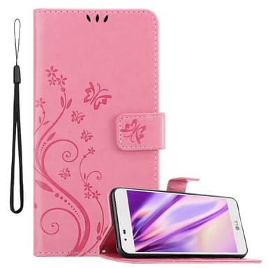 LG K7 2016 lommebokdeksel Blomster (rosa)