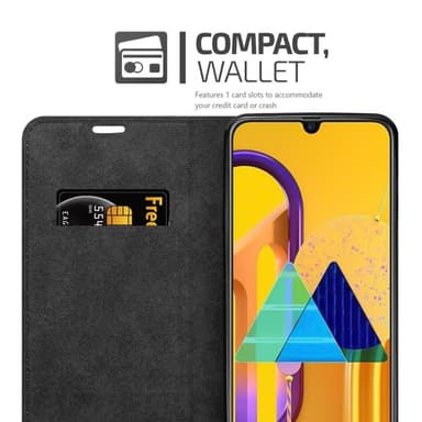 Samsung Galaxy M21 / M30s lommebokdeksel case (svart)