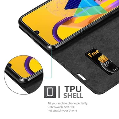 Samsung Galaxy M21 / M30s lommebokdeksel case (svart)