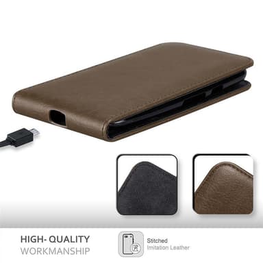 Motorola MOTO G3 deksel flip cover (brun)