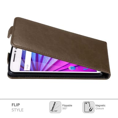 Motorola MOTO G3 deksel flip cover (brun)