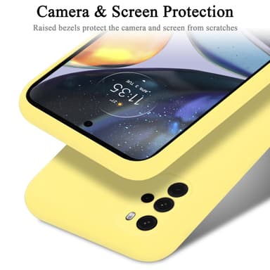 Motorola MOTO G22 silikondeksel case (gul)