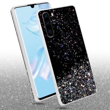 Huawei P30 PRO Silikondeksel Glitter (svart)