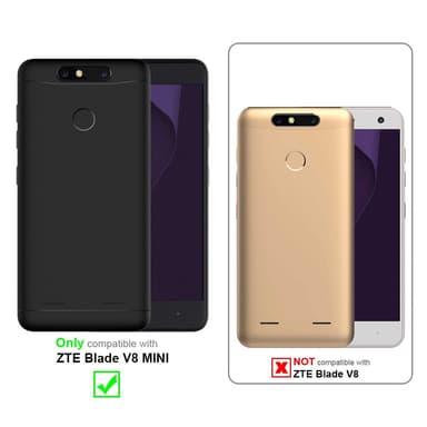 ZTE Blade V8 MINI deksel flip cover (brun)