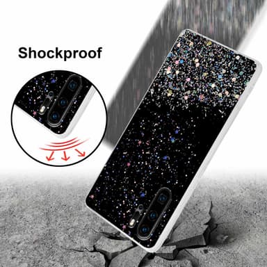 Huawei P30 PRO Silikondeksel Glitter (svart)