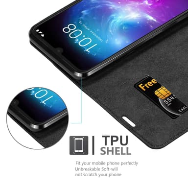 ZTE Blade A7 2019 lommebokdeksel case (svart)