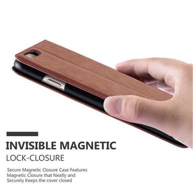 iPhone 6 PLUS / 6S PLUS lommebokdeksel case (brun)