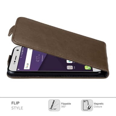 ZTE Blade V8 MINI deksel flip cover (brun)