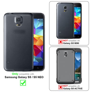 Samsung Galaxy S5 / S5 NEO Deksel med Halskjede (svart)