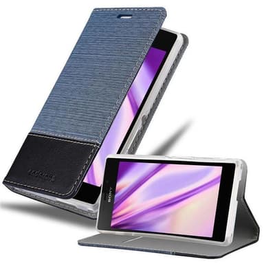 Sony Xperia M2 / M2 AQUA lommebokdeksel etui (blå)
