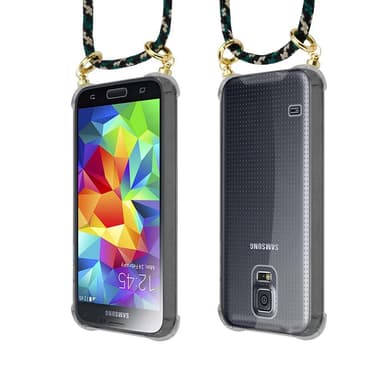 Samsung Galaxy S5 / S5 NEO Deksel med Halskjede (brun)
