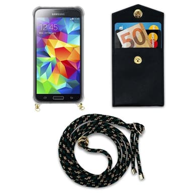 Samsung Galaxy S5 / S5 NEO Deksel med Halskjede (brun)