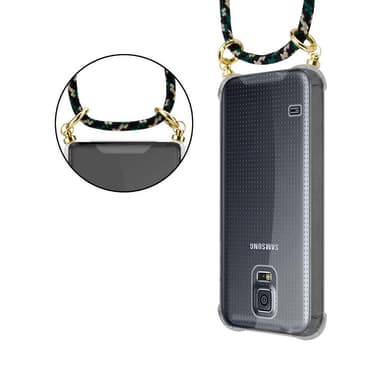 Samsung Galaxy S5 / S5 NEO Deksel med Halskjede (brun)