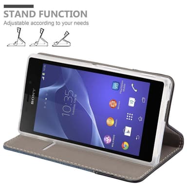 Sony Xperia M2 / M2 AQUA lommebokdeksel etui (blå)