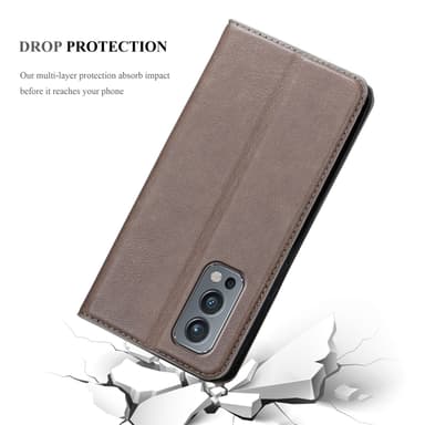 OnePlus Nord 2 5G lommebokdeksel case (brun)
