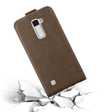 LG K10 2016 deksel flip cover (brun)