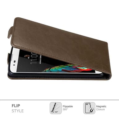 LG K10 2016 deksel flip cover (brun)