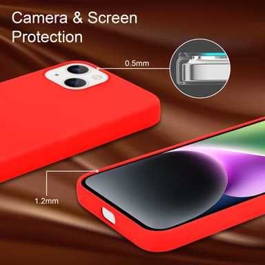 iPhone 14 silikondeksel case (rød)