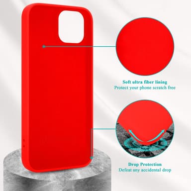 iPhone 14 silikondeksel case (rød)