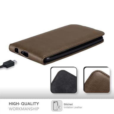 LG K10 2016 deksel flip cover (brun)