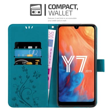 Huawei Y7 2019 / Y7 PRIME 2019 lommebokdeksel Blomster