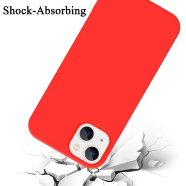 iPhone 14 silikondeksel case (rød)