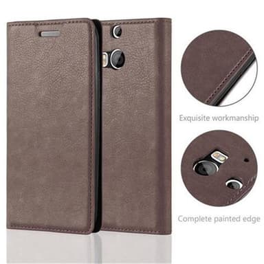 HTC ONE M8 lommebokdeksel case (brun)