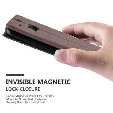 HTC ONE M8 lommebokdeksel case (brun)